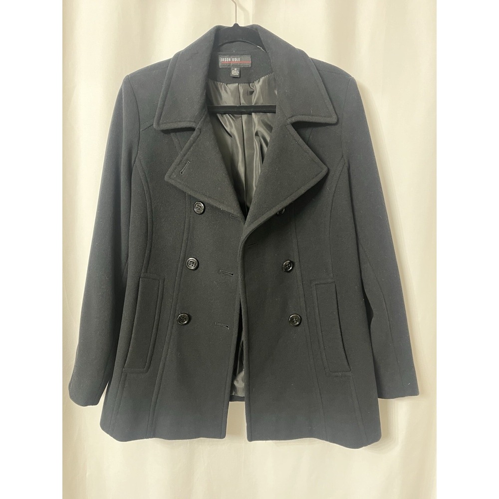 Jason Kole Medium Woman's wool pea coat Winter‎ Jacket Dress Casual (A2)